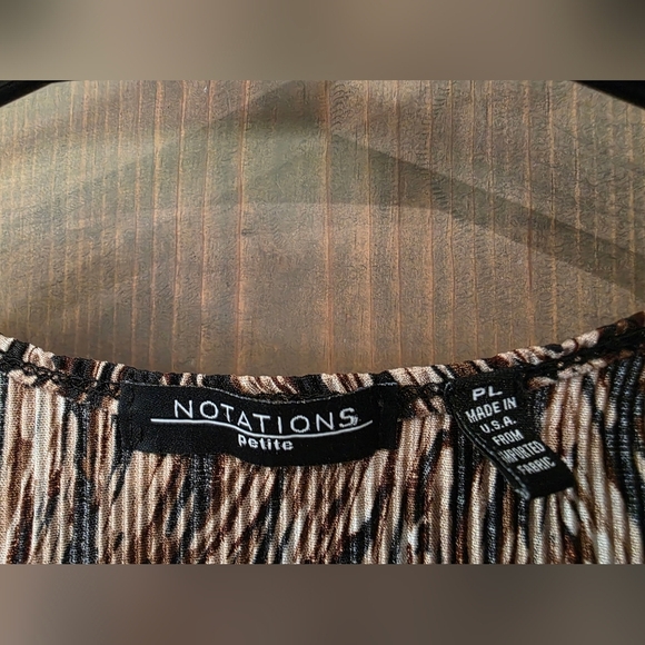 Notations Petite Shape Flattering Blouse Size Petite Large - Picture 3 of 4